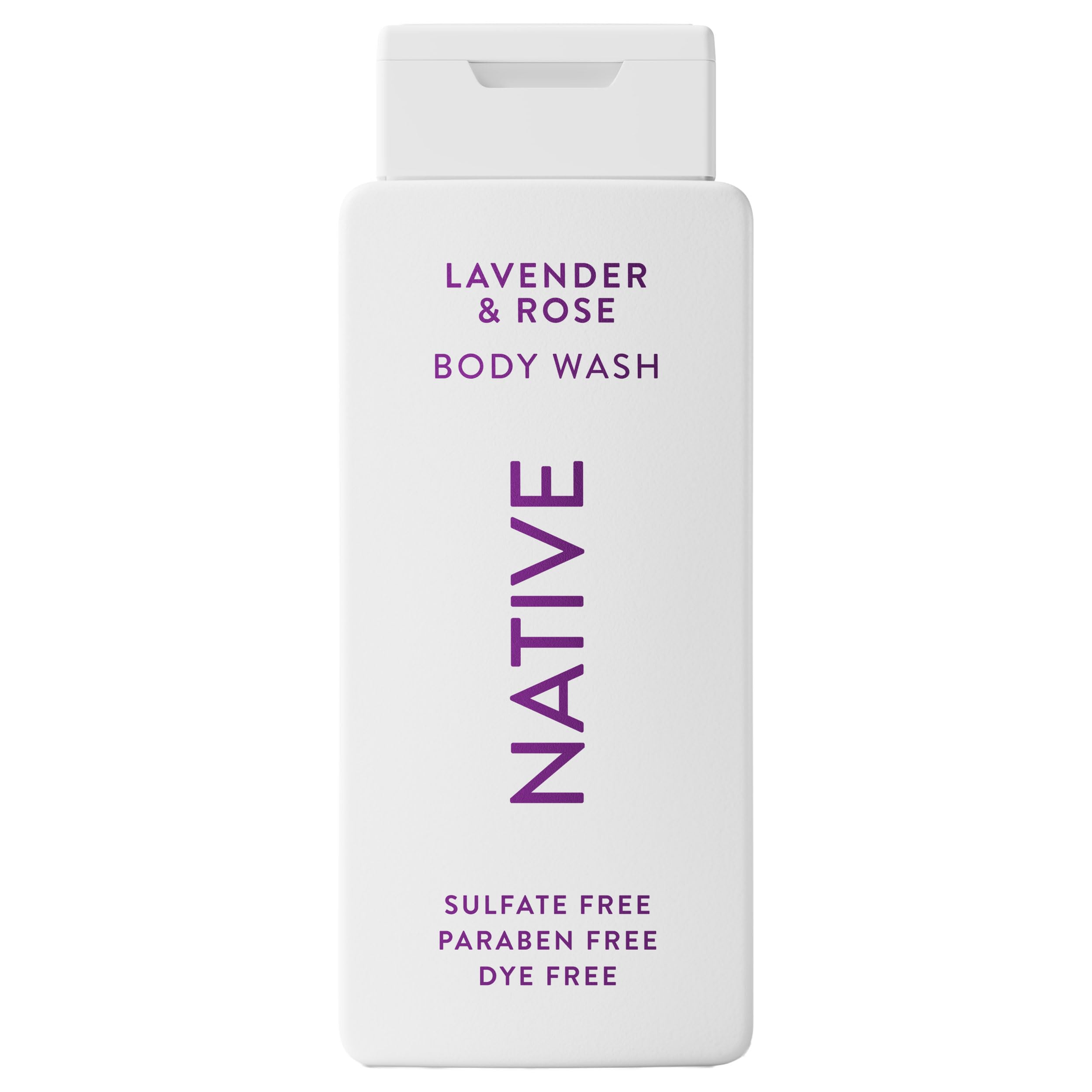 Native Body Wash Natural Body Wash for Women, Men | Sulfate Free, Paraben Free, Dye Free, with Naturally Derived Clean Ingredients Leaving Skin Soft and Hydrating, Lavender & Rose 18 oz - 2 Pk