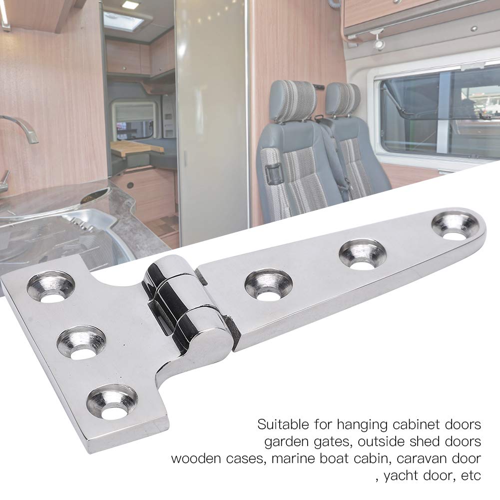 T Hinge Made of 316 Stainless Steel with Mirror, T pin T shape There for Modern Ships Boats Boats Cabinet Doors Gartentore (S)