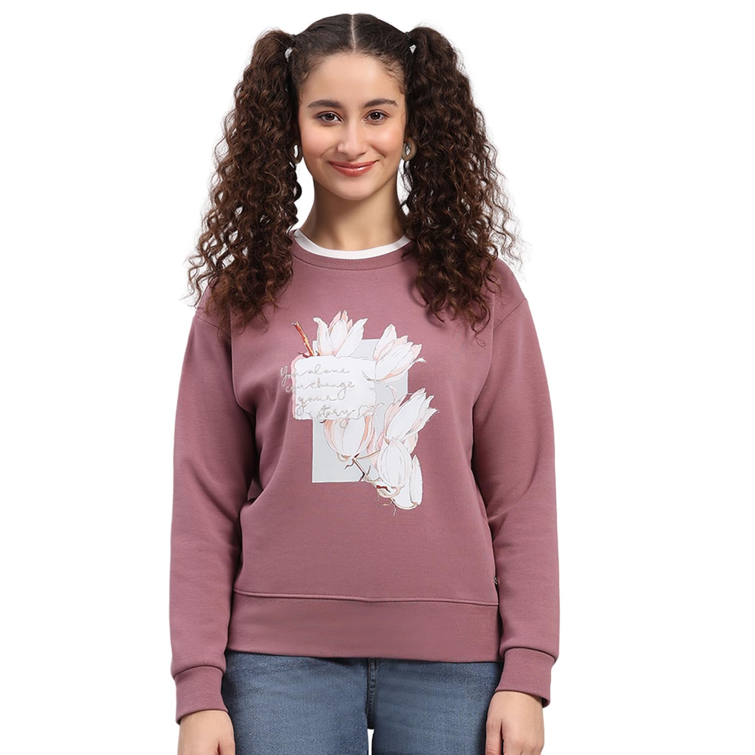 monte carlo Womens Regular Fit Printed Pull On Full Sleeve Winter Sweatshirt | Warm Pullover for Ladies | Soft Comfortable Casual Winter Wear for Women's (Pack of 1)-picture-50