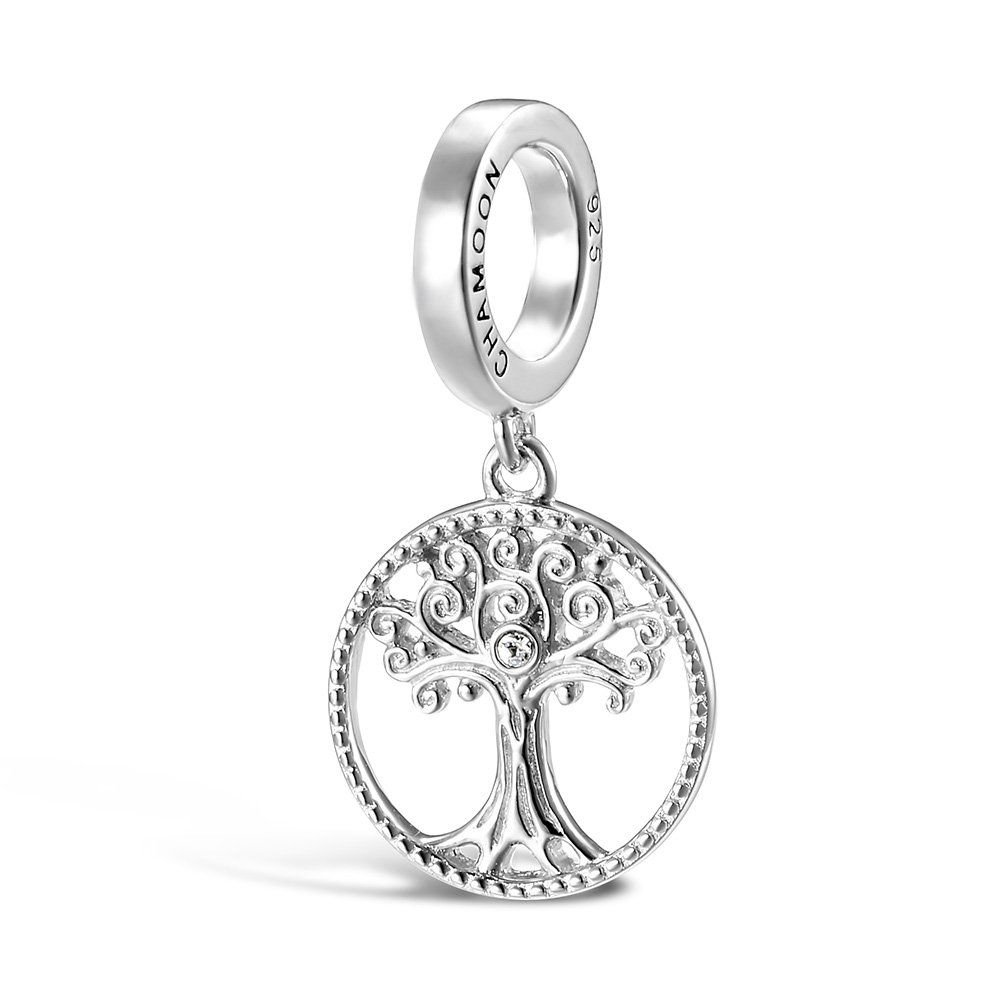 CHAMOON® Charms 925 Sterling Silber Schmuck-Anhänger für CHAMOON Damen Lederarmbänder | Charms sitzen rutschfest auf dem Armband | Rhodinierung schützt vor Verfärbung & sorgt für tollen Glanz