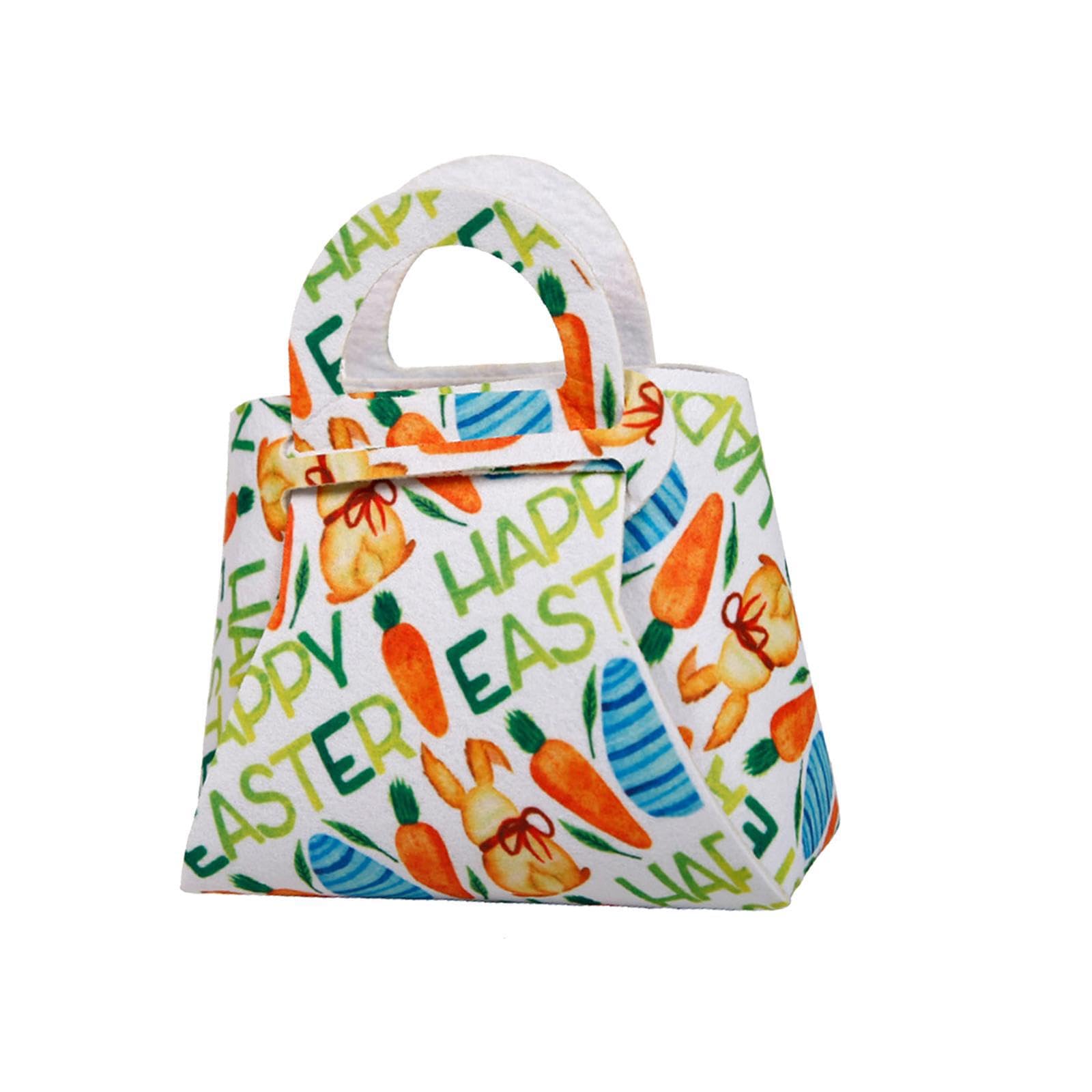 AMSLSIU Enchanting Easter Tote Treat Goody Bags Easter Celebration with Beautifully Crafted Bags DecorThis Adorable Gift Bag is Also As Window Sill