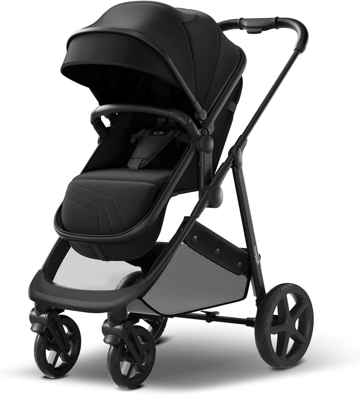 Wiz 2-in-1 Bassinet Stroller Reversible Seat, One-Hand Fold, Black