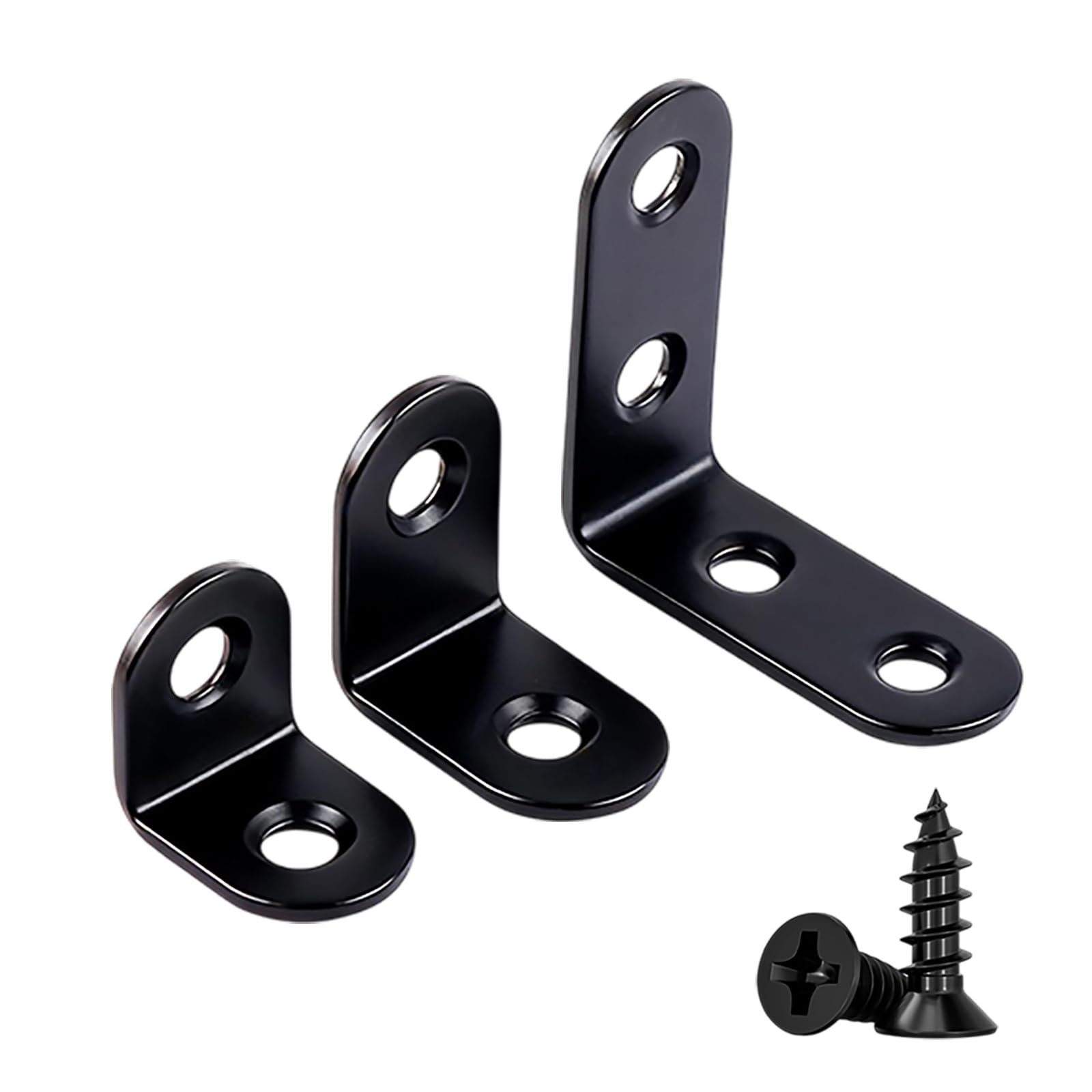 YOOZIYA 10 Pcs 40x40x16mm L Brackets for Wood Angle Brackets with Screws