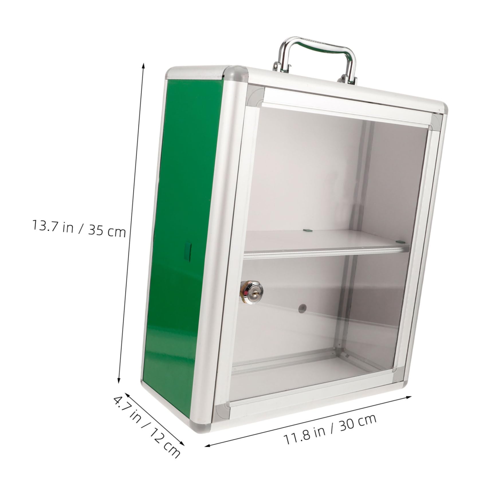 GALPADA Botiquín y Puerta Transparente Montado en Pared de Primeros Auxilios Gran Capacidad, Diseño Ahorrador de Espacio para Uso en Hogar y Casilleros