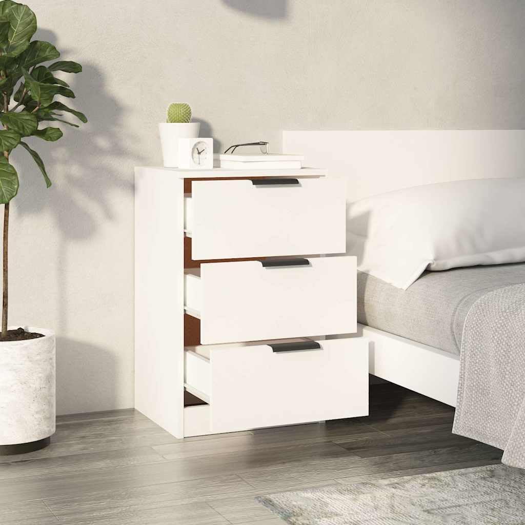 Stolik nocny z materiału drewnopochodnego 40 x 36 x 65 cm z 3 szufladami, nowoczesny stolik pomocniczy do sypialni, pokoju dziecięcego, salonu, kompaktowa szafka nocna z miejscem do
