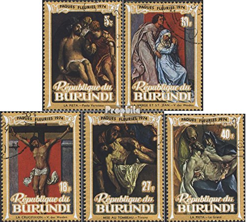 Prophila Collection Burundi 1029A-1033A (Completa Edizione) 1974 Pasqua: Dipinti (Francobolli per i Collezionisti) Religione