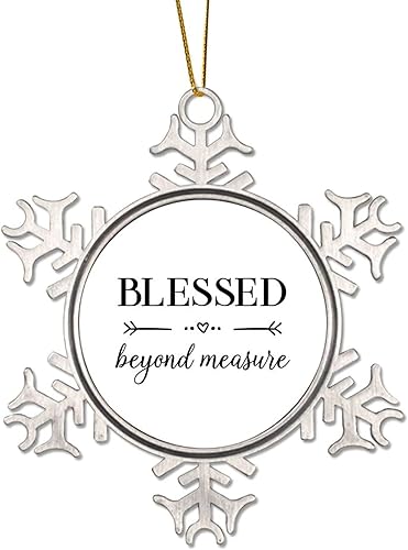 Miniatura 2 de Decoraciones de Navidad de peltre con frase en inglés "Say Yes to New Adventures", adorno de Navidad de copo de nieve de metal para colgante de