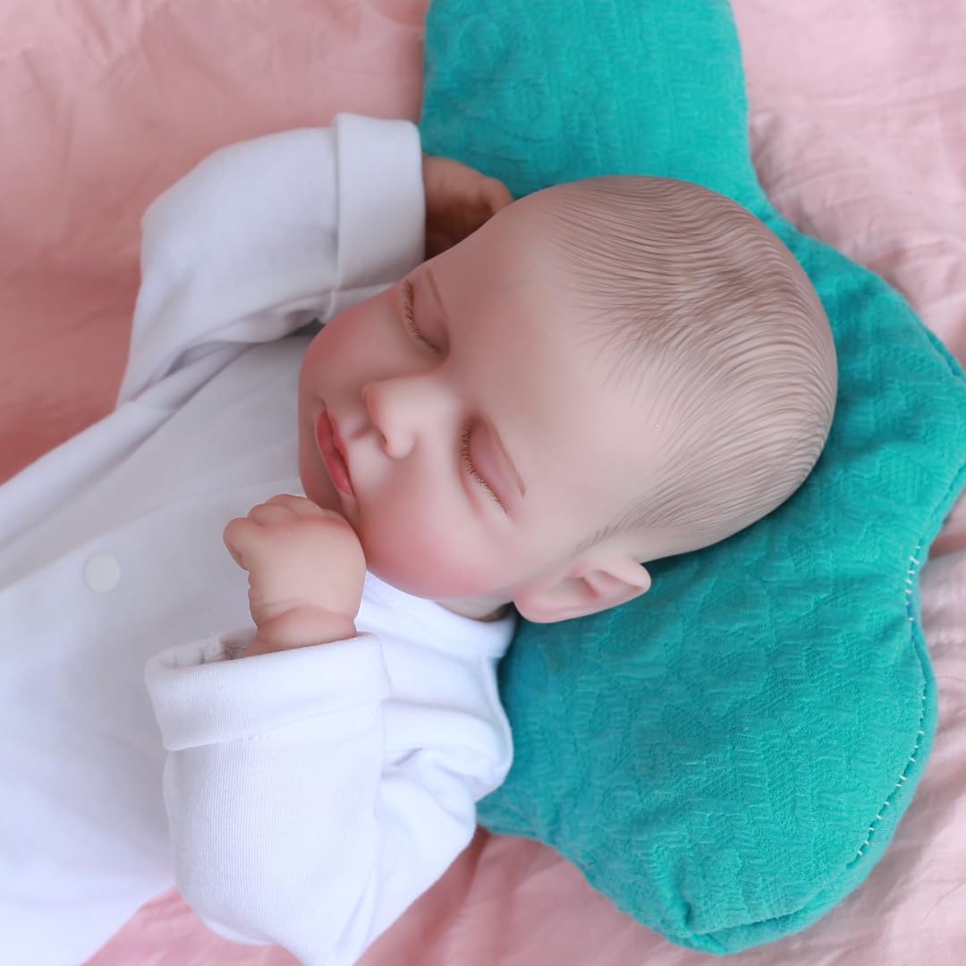 MAIHAO realistyczne 55cm reborn lalki Dziewczyny silikon jak żywy Brzdąc realistic baby dolls girls jak prawdziwy chłopiec zamknięte oczy tanie