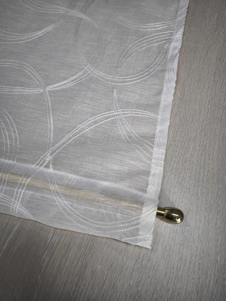 Rideaux pour fenêtre et porte en verre blanc avec finition sur mesure art.tebe