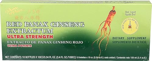 Extracto de Panax Ginseng rojo ultra fuerte, Príncipe de la Paz, 30 btl, 10cc cada uno, paquete de 3