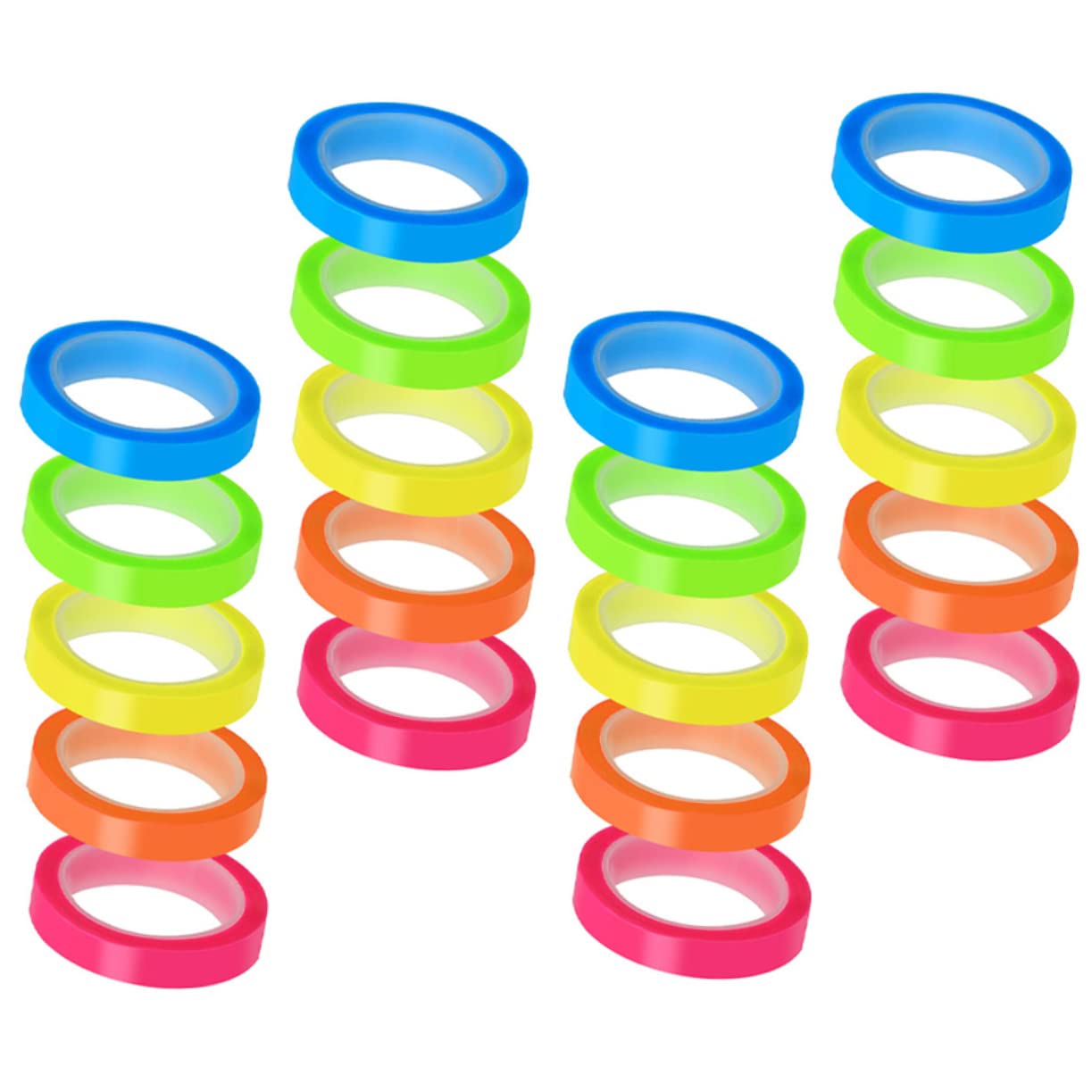 TEHAUX 100rollen Multi- Transparente Sticky Tabs Praktische Seitenmarker Und Highlight Tapes Für Bücher Notizen Und Studien Und Farben Und Abnehmbar