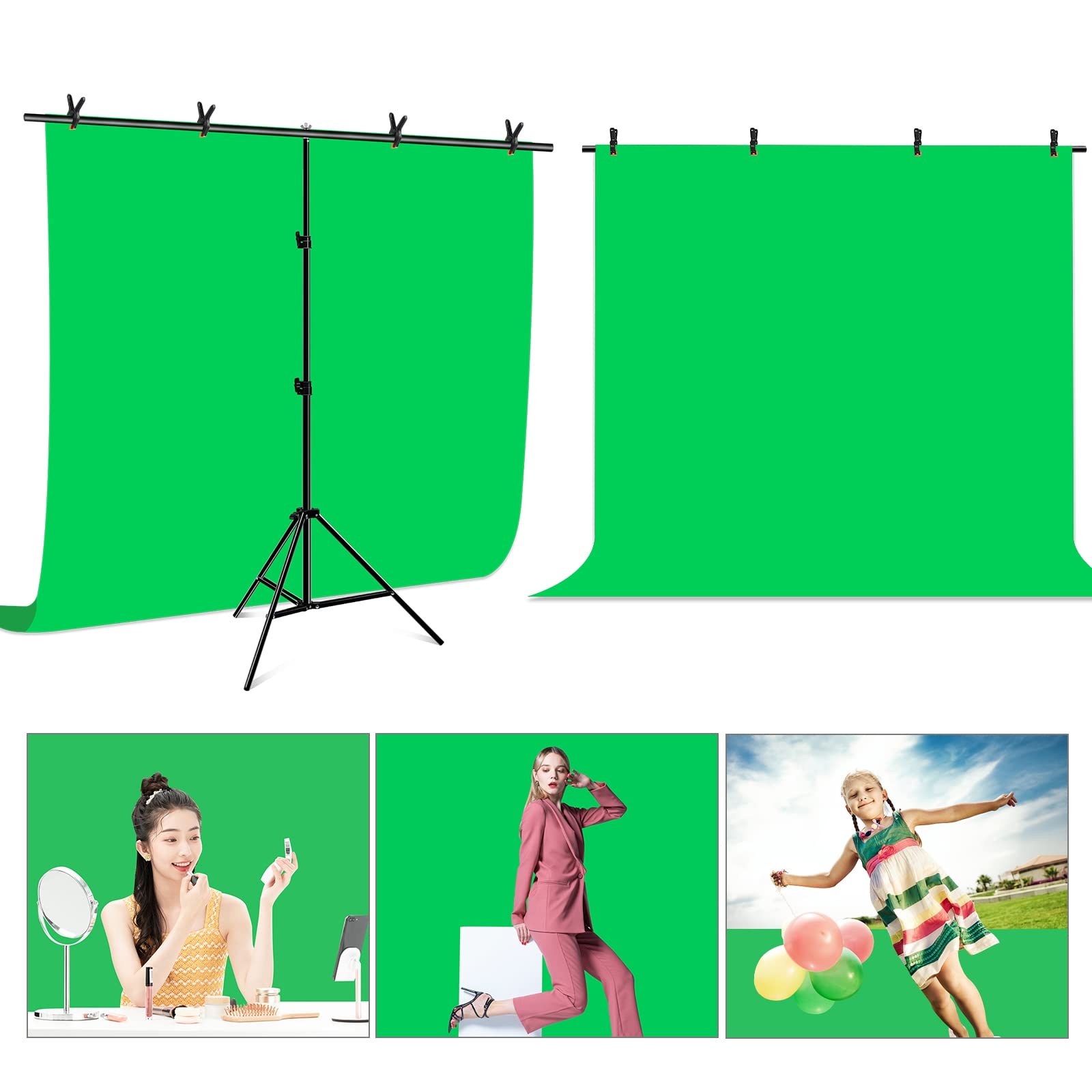 Cadre photo fond vert 2 x 2 mètres fond fond studio support vidéo écran