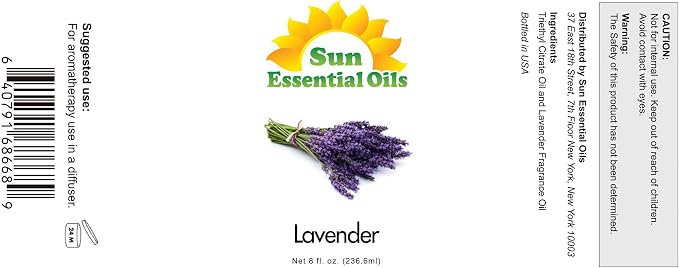 Aceite Esencial de Lavanda 8 oz con Gotero para Difusor miniatura 2