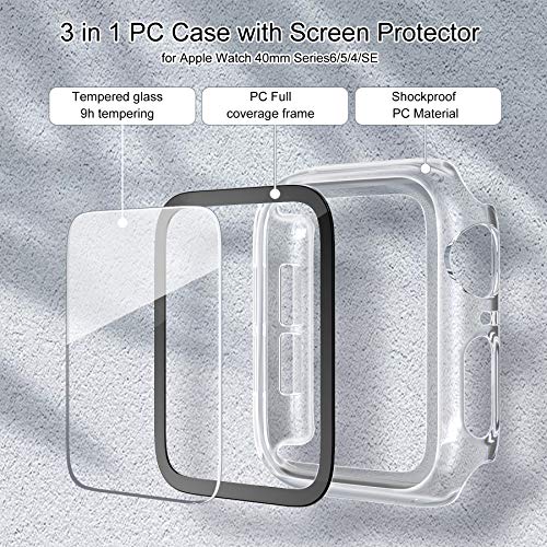 Tuocal 2 Pack Hard PC Case Compatible with iWatch 40mm 44mm Series 6/5 / 4/3 / SE - Image 4