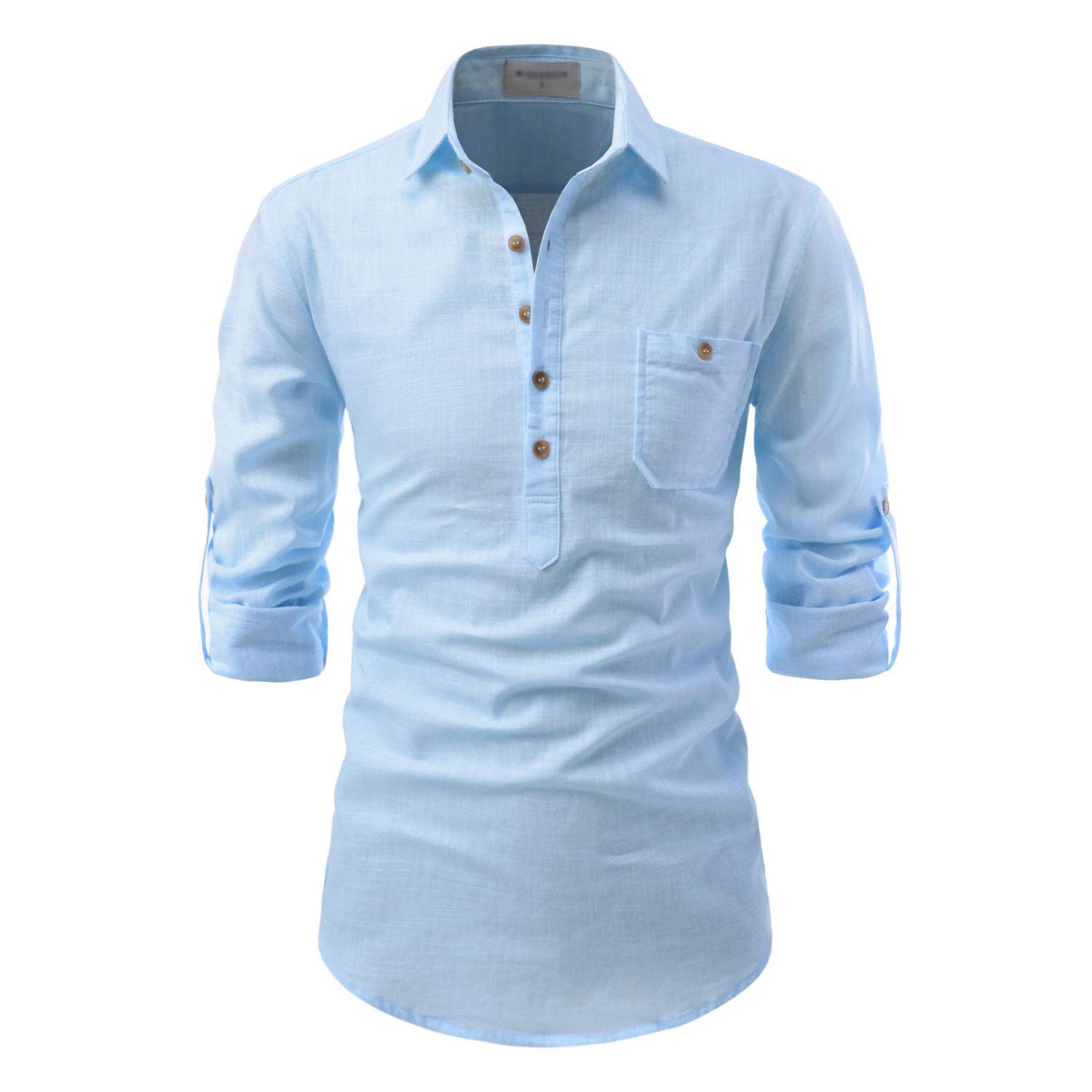 edinwolf Men Cotton Blend Collar Kurta With Pocket-picture-22
