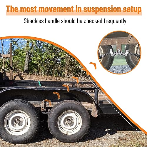 Image of Trailer Axle Shackles Kit: Trailer Shackles with Trailer Shackle Bolts, 2-5 /8 inch Trailer Shackle Straps (262), Used On Dual-Axle Systems And All Triple-Axle Systems