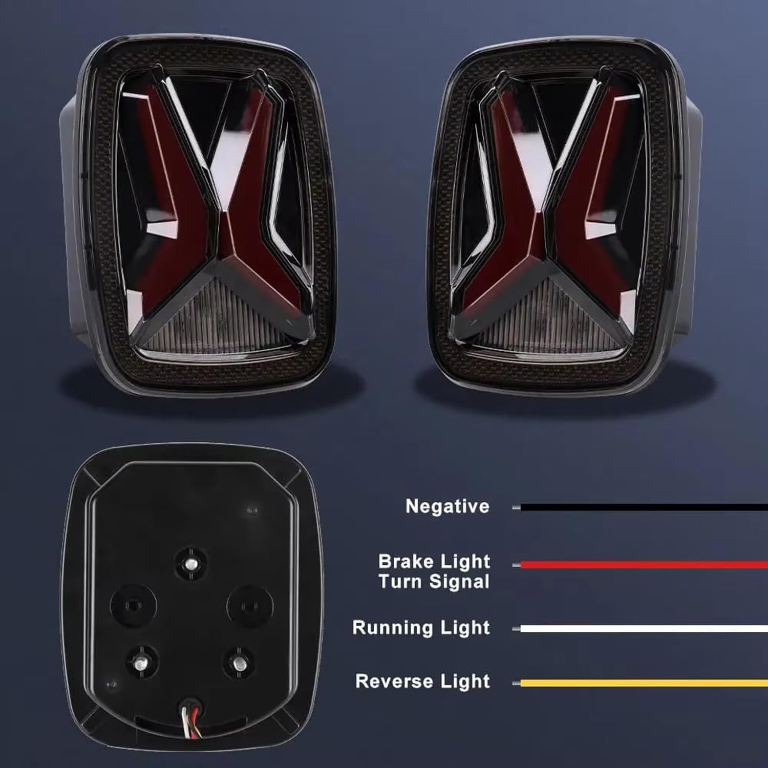 12V LED luci di coda per jeep Wrangler CJ TJ YJ 1998-2006 universale 30w TJ posteriore posteriore affumicato lente