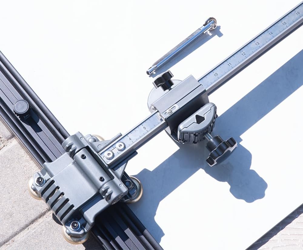 T Shape Manual Tile Cutter Professional Large Format Tile Cutter Heavy Duty Tile Cutting Machine with 3-Piece 1M Rail Guide for Porcelain, Granite, Marble, Ceramic