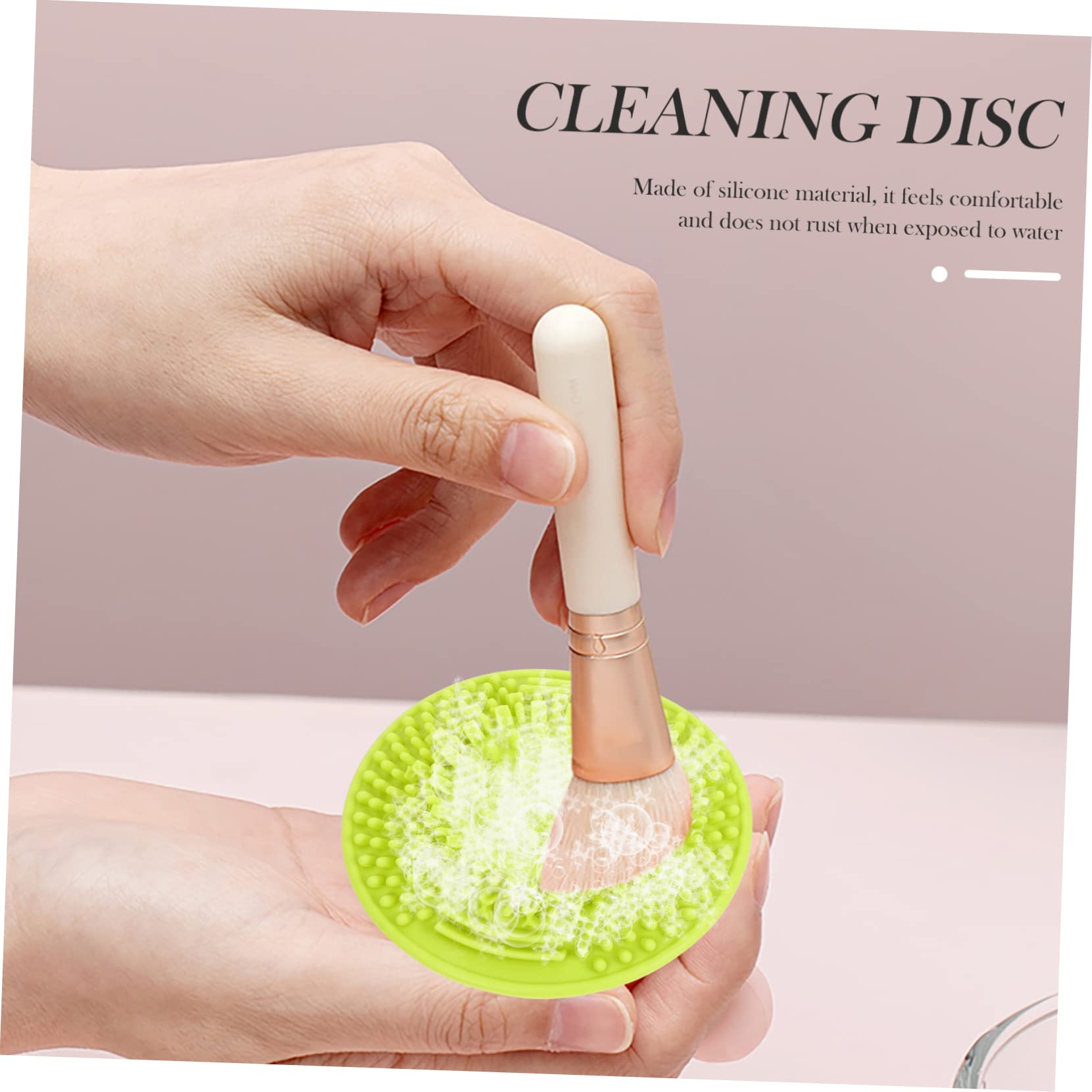 FRCOLOR 15pezzi Tappetino Per Pulizia Pennelli Make-up Silicone Accessori Per Bellezza Design Creativo e Struttura Semplice e Compatte Per Casa e Viaggio Pulizia Profonda Con Diverse