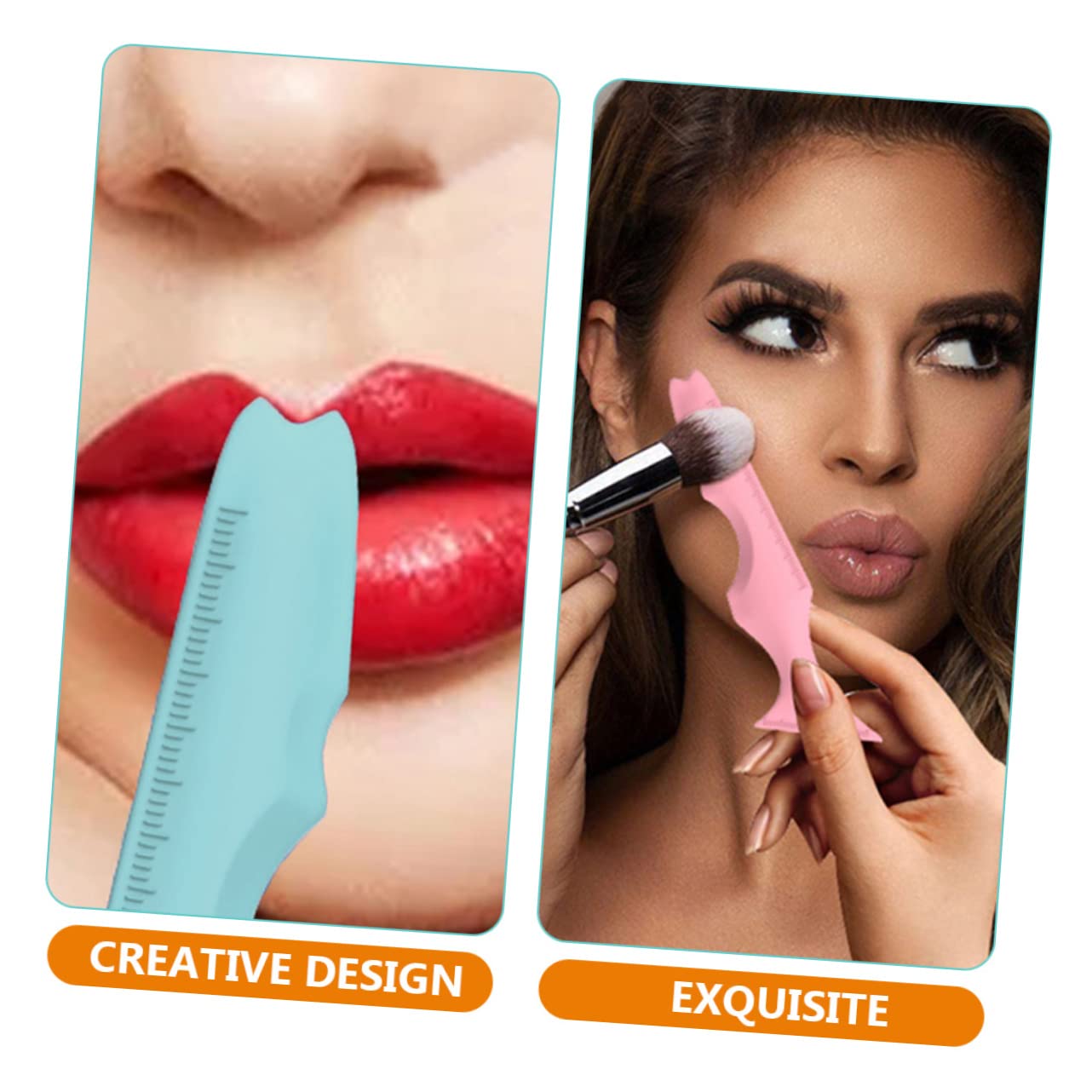 MAGICLULU 5 Set Di Stencil Per Il Trucco Eyeliner Ombretto E Guide Per Sopracciglia Modelli in Silicone Resistenti Facile Applicazione Per La Bellezza Quotidiana 2 Pezzi*5