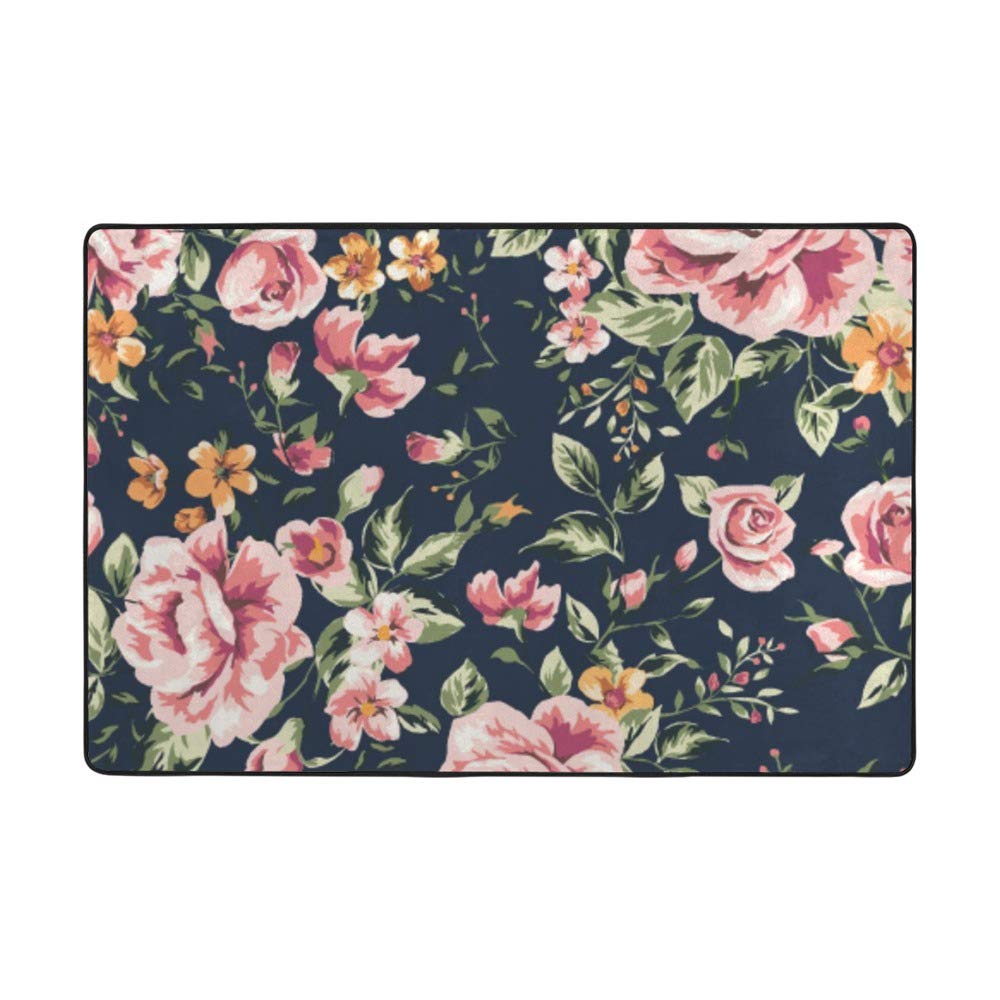 Tapis de sol en velours corail CHEHONG 80x58 inch très doux pour salon