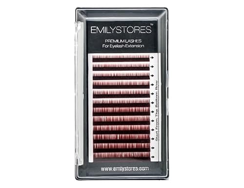 Miniatura 6 de Extensiones de cejas de pestañas color marrón espesor 0.004 in longitud 5670.315 in tamaños mixtos una bandeja