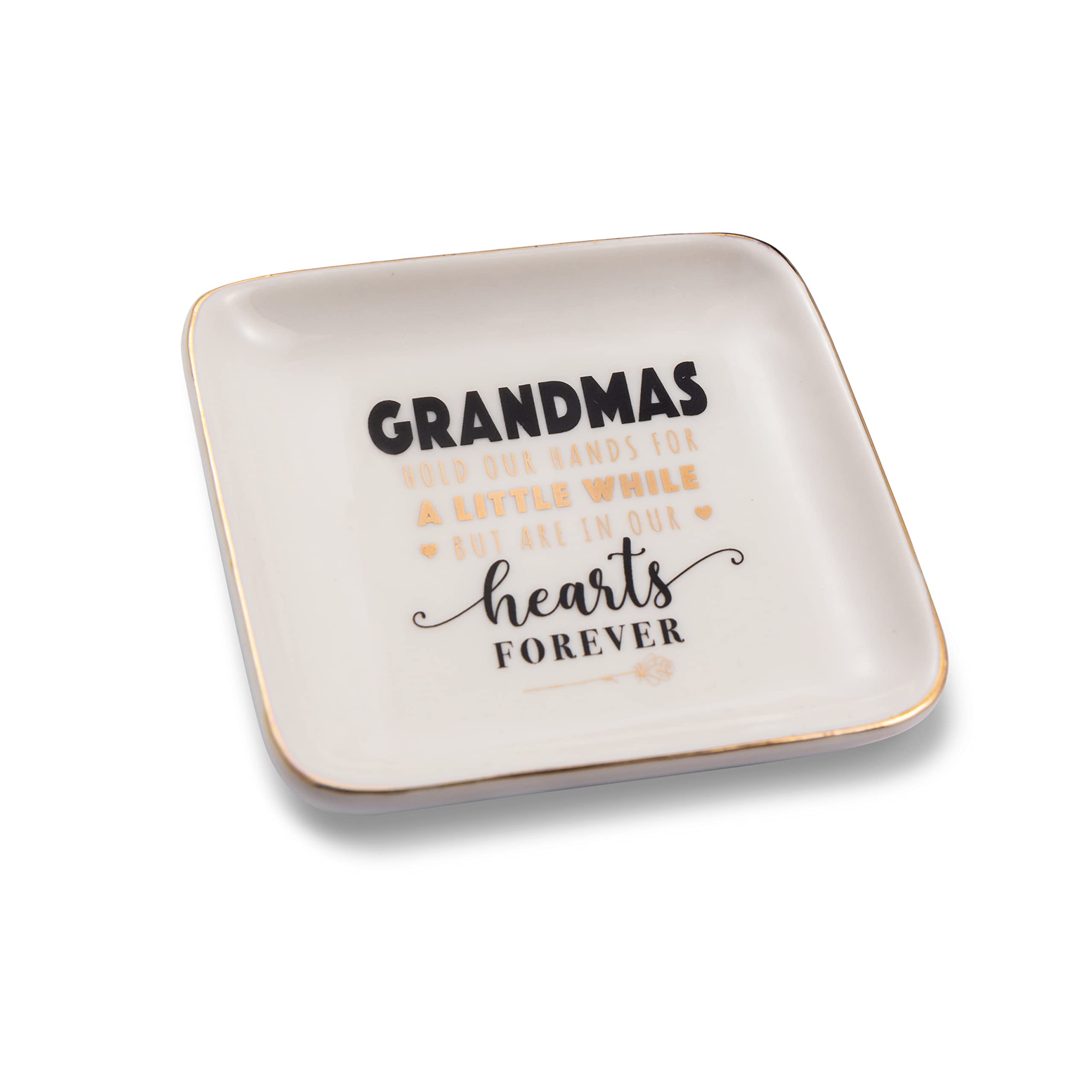 History & Heraldry Gold Grandmas Are In Our Hearts Forever Ceramic Trinket Tray Sentimental Gift Idea 280000008