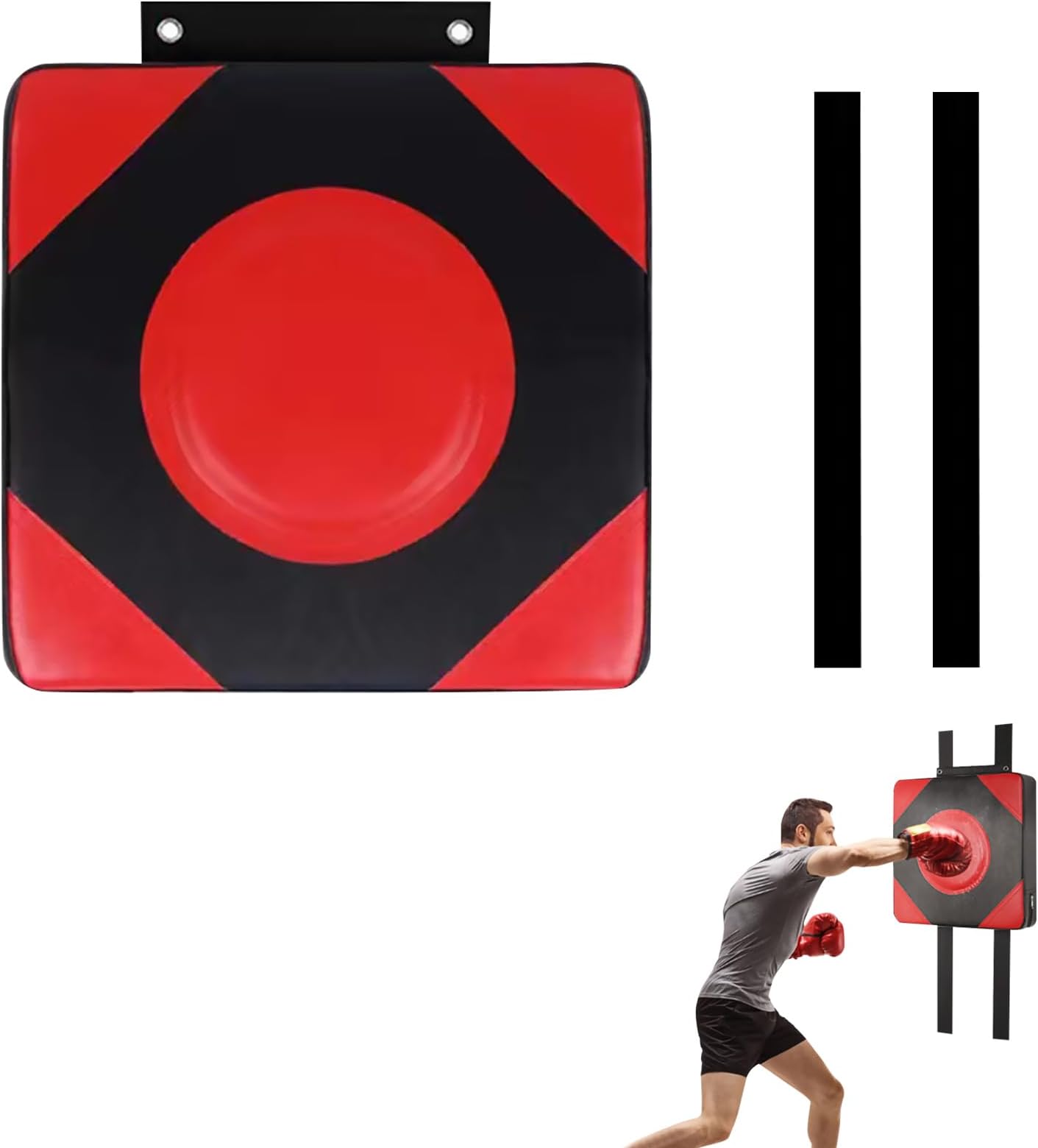 DAYONG Wall Mounted Punching Pad, Adjustable Height Boxing Target for Adults and Kids, PU Leather Wall Punch Bag for Stress Relief, Home Training Equipment for Muay Thai Kickboxing Sanda