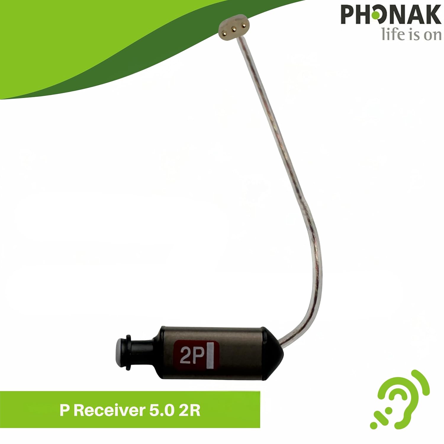 Phonak 5.0 Receiver – P Size – Level 2 – Right Ear (R) – (054-1223) – 3 Pin – Compatible with Lumity, Paradise, Marvel RIC Hearing Aids – Original Phonak Replacement