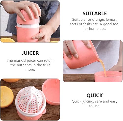 Miniatura 7 de SAFIGLE 2 Pcs Manual Fruit Juicer Portable Orange Lemon Squeezer Non-electric Handheld Citrus Press for Household Use Easy to Clean Safe Kitchen