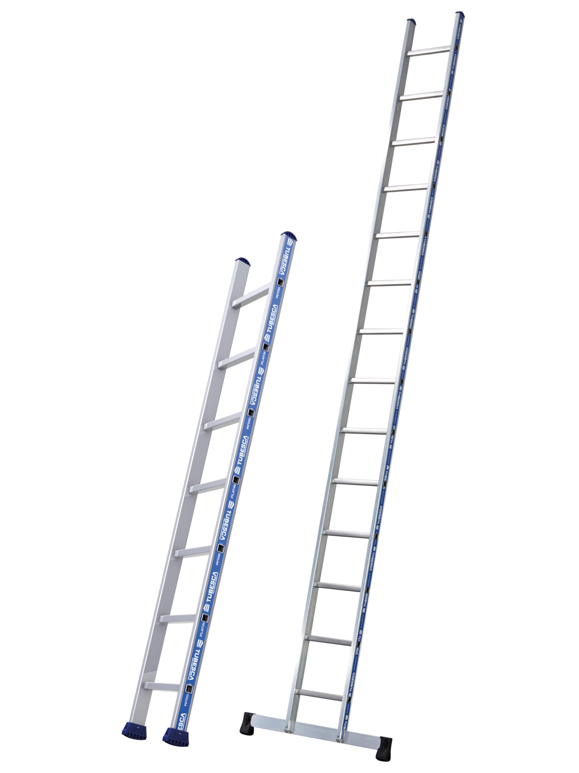 Tubesca - Echelle simple droite 7 échelons hauteur d'accès 3,03 m - Platinium