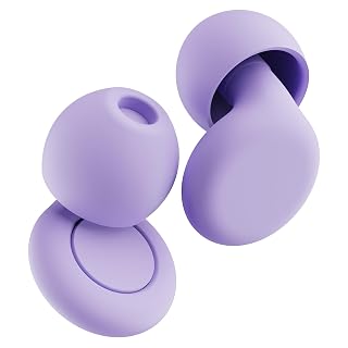 OPEIIN Ear Plugs for Sleep Purple - Flexible Silicone for Superior Hearing Protection, Ultra-Soft Reusable Noise-Reducing Earplugs for Sleep, Focus, Travel | Custom Fit with 8 Tips in XS/S/M/L | 28dB - Amazon product rated Grade A