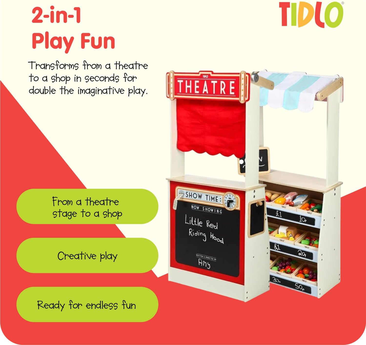 Tidlo Wooden Play Shop and Theatre