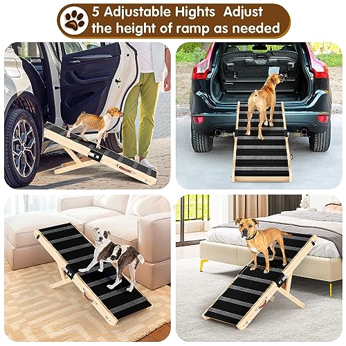 image for X XBEN Wooden Adjustable Dog Ramp 47