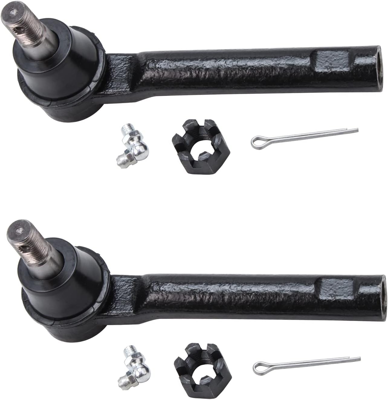 Detroit Axle - Front Sway Bars Tie Rods for 2004-2009 Nissan Quest 2005 2006 2007 2008, 2 Stabilizer Sway Bar End Links 4 Inner and Outer Tie Rods Replacement