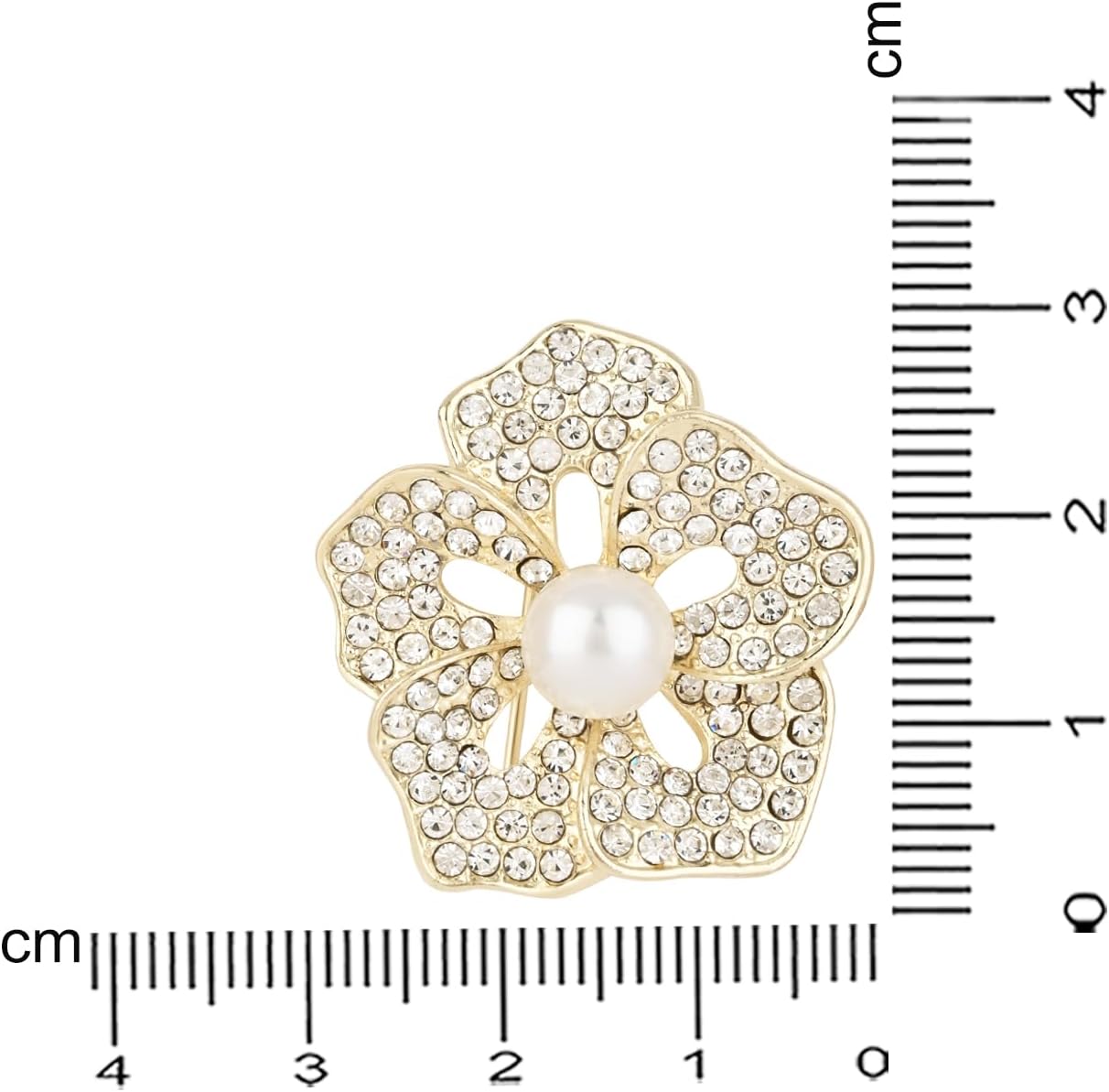 I Jewels Gold Plated Indian Wedding Bollywood Floral Brooch Pins Coat Dress Gown Shawl Wedding Bridal Brooch Accessories for Women & s (SM65)