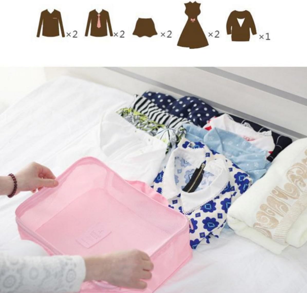 Oxford Fabric Waterproof Travel Storage Bag Set, 6pcs image 2