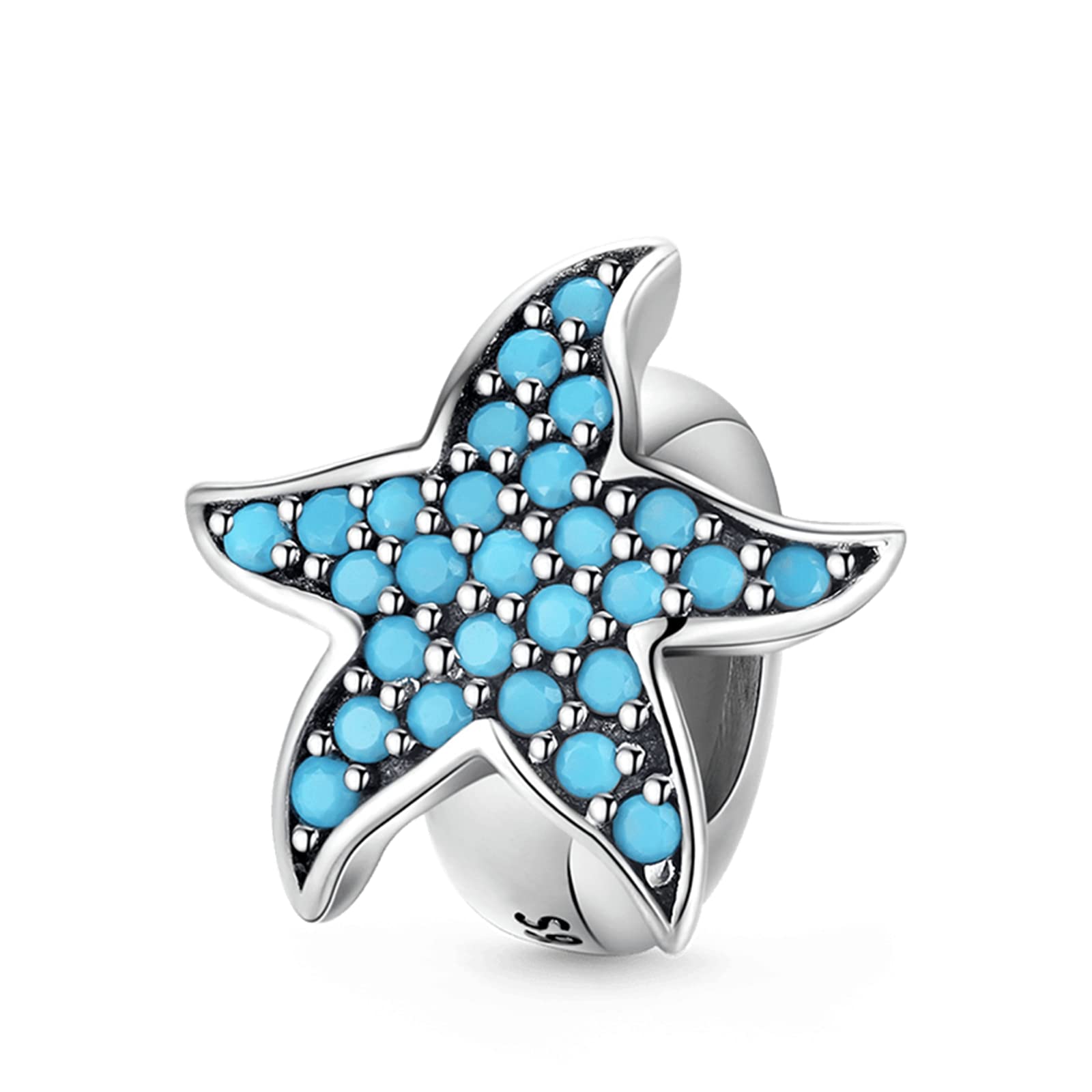 GNOCE Eternal Starfish Honey Bee Charm Bracciale Stopper 925 Sterling Silver Animal Stopper Fit Bracciale/Collana per Donne Ragazze Regalo per la Festa della Mamma