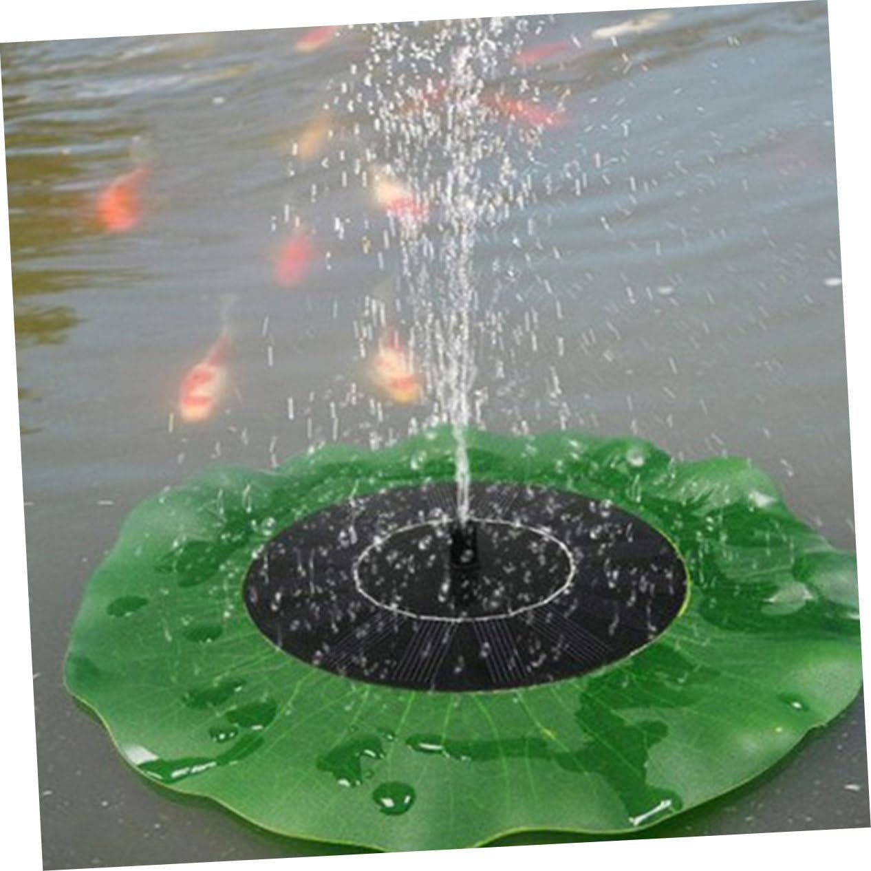 Happyyami Fuente Solar Flotante Para Estanque Decoración De Estanque Fuente Para Solar Luz