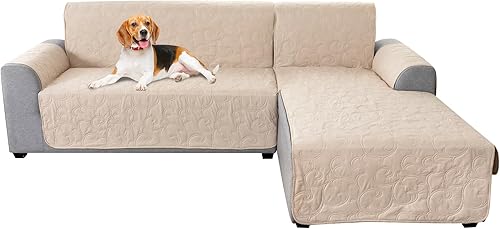 Fundas de sofá seccional, en forma de L, para perros, reversible, funda protectora de muebles para mascotas y gatos