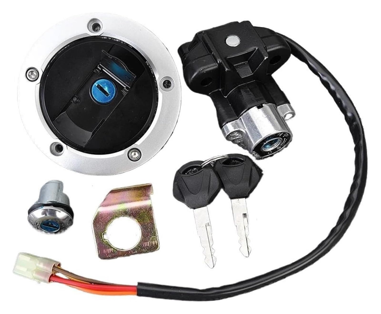 Cerradura De Encendido para Suzuki para SV1000 2003-2005 para SV1000S 2003-2007 Interruptor Arranque Llave Encendido Motocicleta Juego Tapa Tanque Combustible