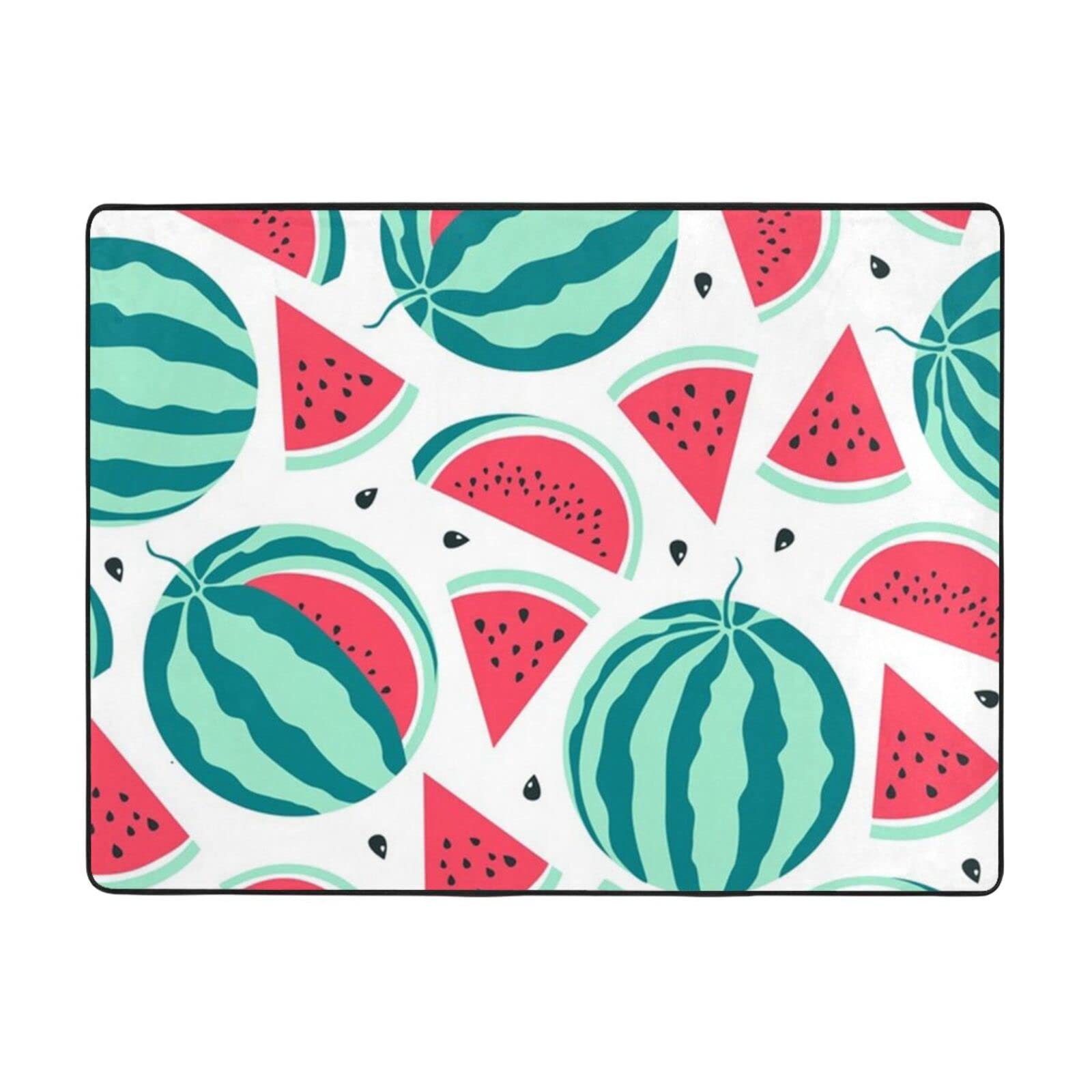Tapis de sol antidérapant doux BAFAFA imprimé pastèque pour salle de bain
