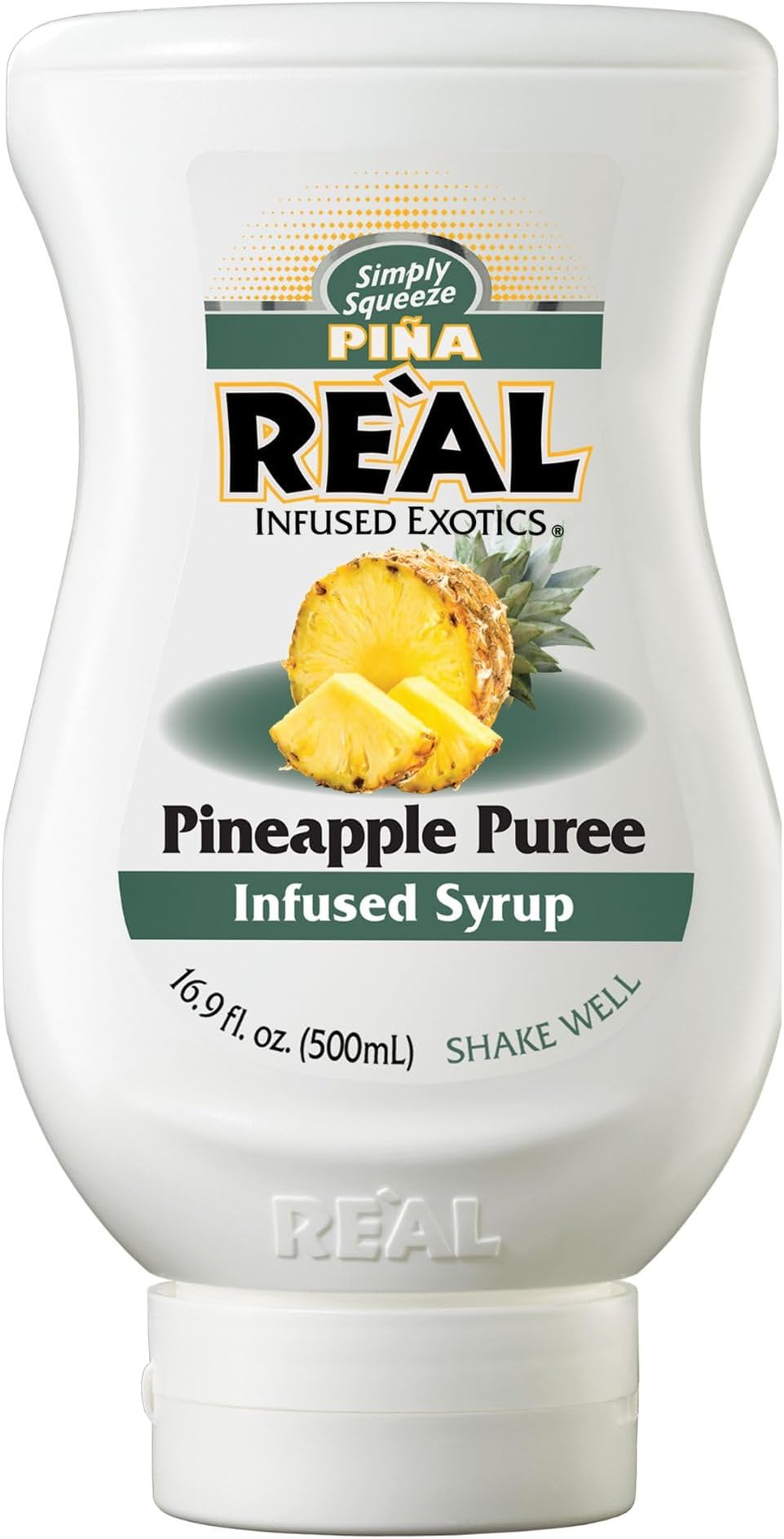 Re’al Syrup | Pineapple Puree Infused Fruit Syrup | Made with Real Pineapple | 500ml |Natural Ingredients| Cocktails, Baking, Smoothies, Mixing Drinks, Desserts, Cooking