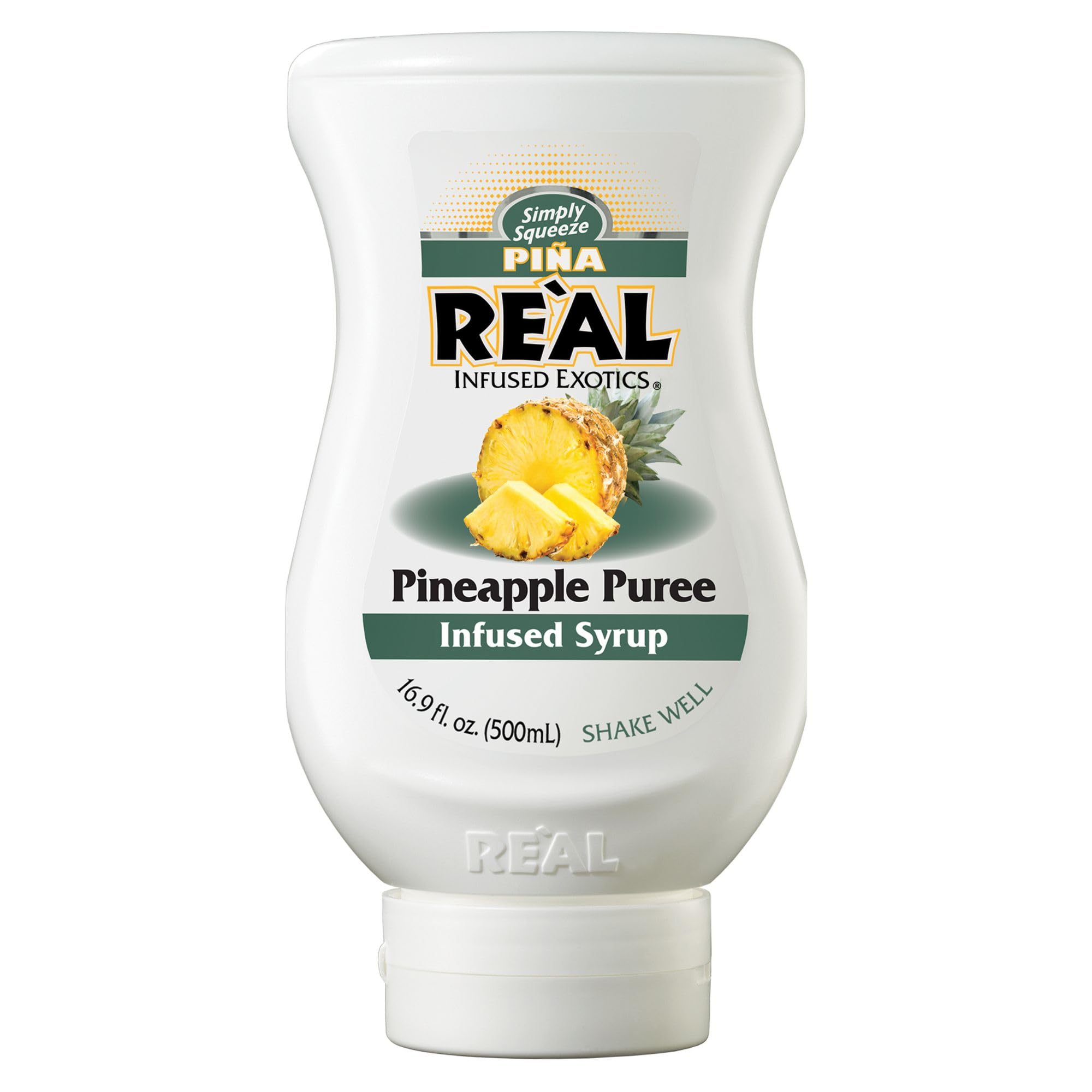 Re’al Syrup | Pineapple Puree Infused Fruit Syrup | Made with Real Pineapple | 500ml |Natural Ingredients| Cocktails, Baking, Smoothies, Mixing Drinks, Desserts, Cooking