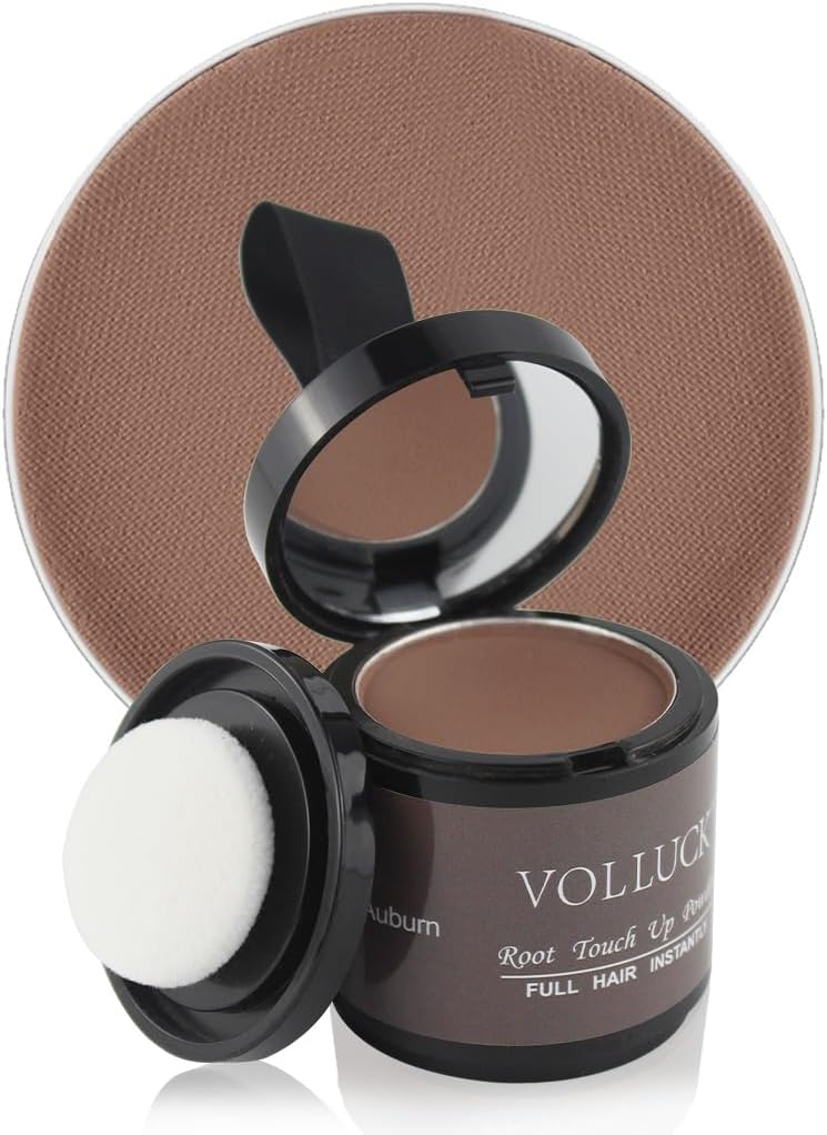 Root Touch up Powder 10g– Covers Grey Roots & Conceals Thinning Hair, Hairline Powder for Men & Women – Natural Look, Easy to Use & Compact for Quick Touch Ups (Auburn)