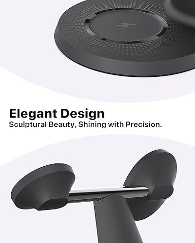 Miniatura 5 de Estación de carga inalámbrica 3 en 1 para dispositivo Apple estación de carga rápida para iPhone y reloj con MagSafe, soporte de cargador estable