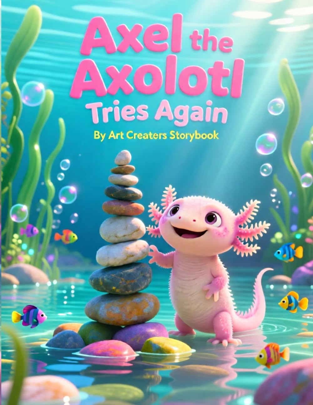 Axel the Axolotl Tries Again: A Sweet Children’s Story About Perseverance, Patience, and Never Giving Up (Axel the Axolotl Social-Emotional Learning Series)