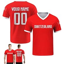 Personalised Football Shirt 2026, Custom Football Jersey for Men Women Kids with Name Number, Customisable Mesh Match Kit