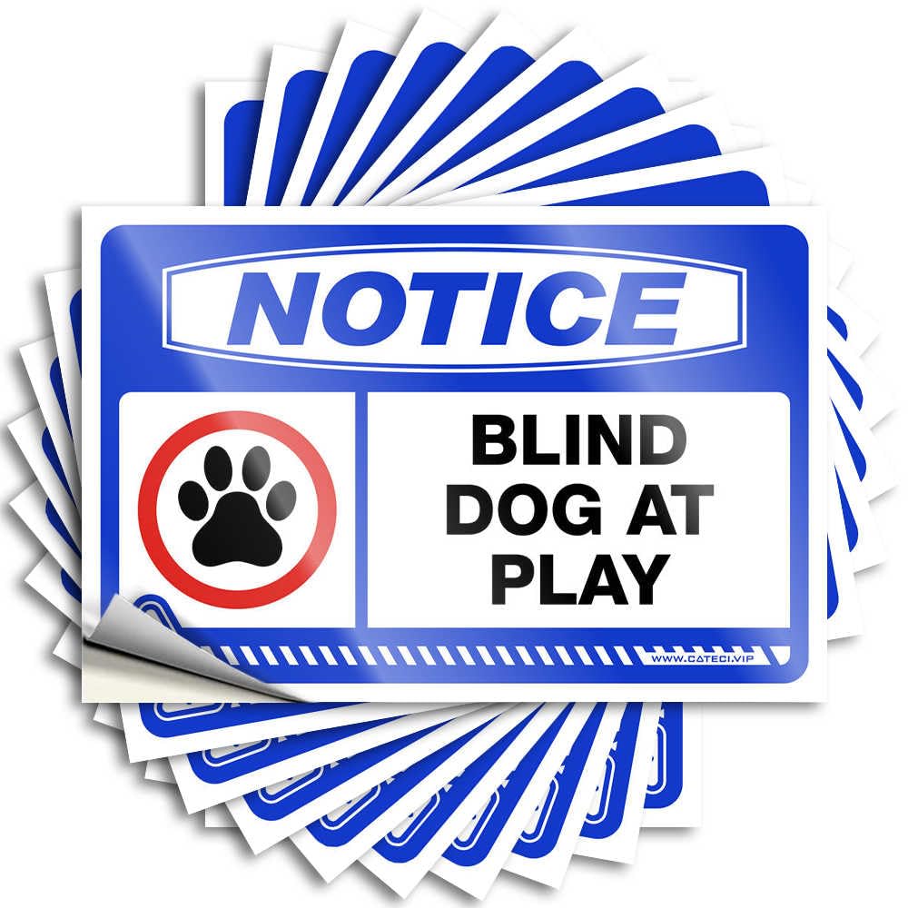 Coffee Stickers - Happy Men Case Notice Blind Dog At Play(8X12CM)