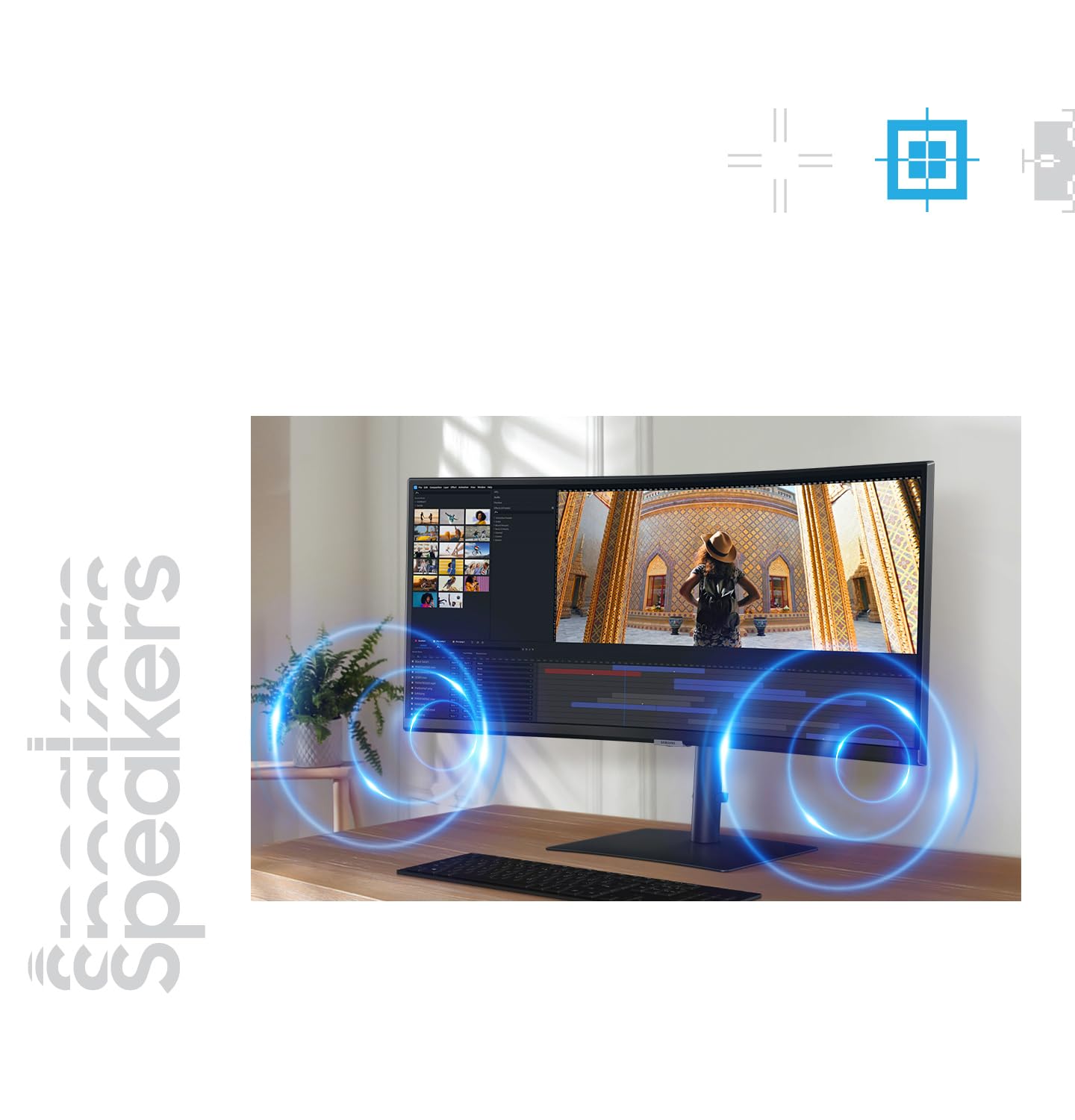 Samsung Écran PC ViewFinity S65UC 34'', 100Hz - Dalle VA, WQHD (3440 x 1440), 5ms, Inclinable, Orientable, Ajustable en hauteur, KVM Switch, USB-C (90W), LAN, LS34C652UAUXEN